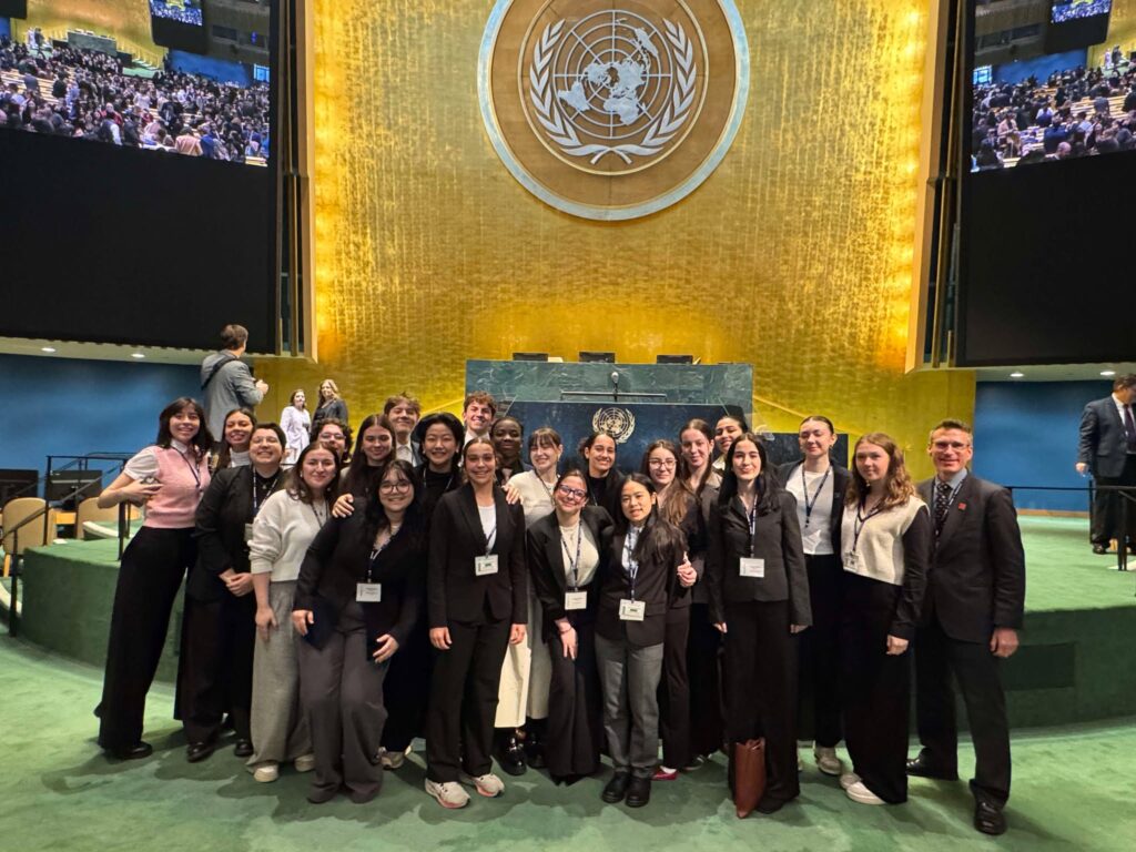 Model UN Participants Recognized with Outstanding Delegation Award