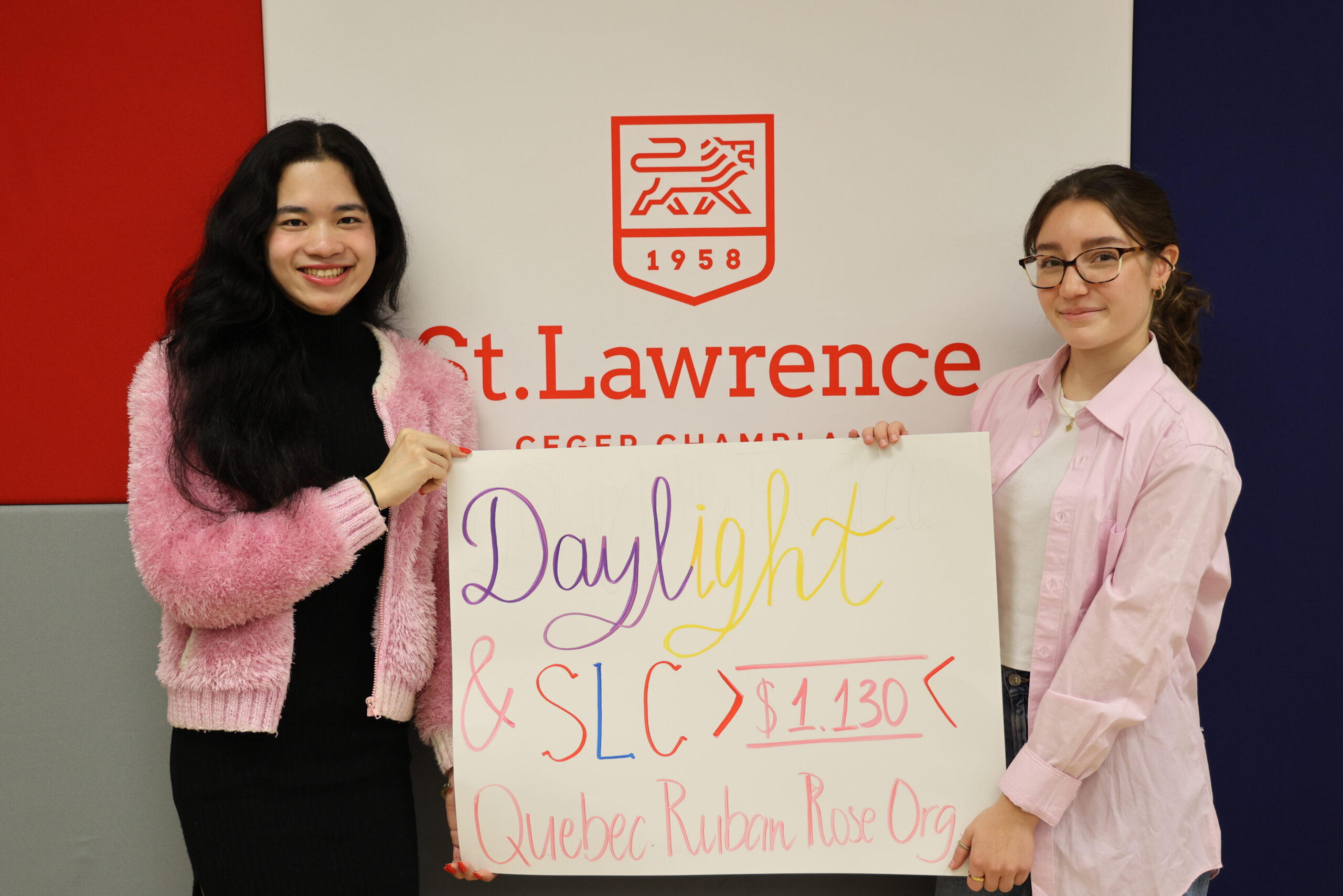 $1,130 were raised for the Quebec Breast Cancer Foundation.