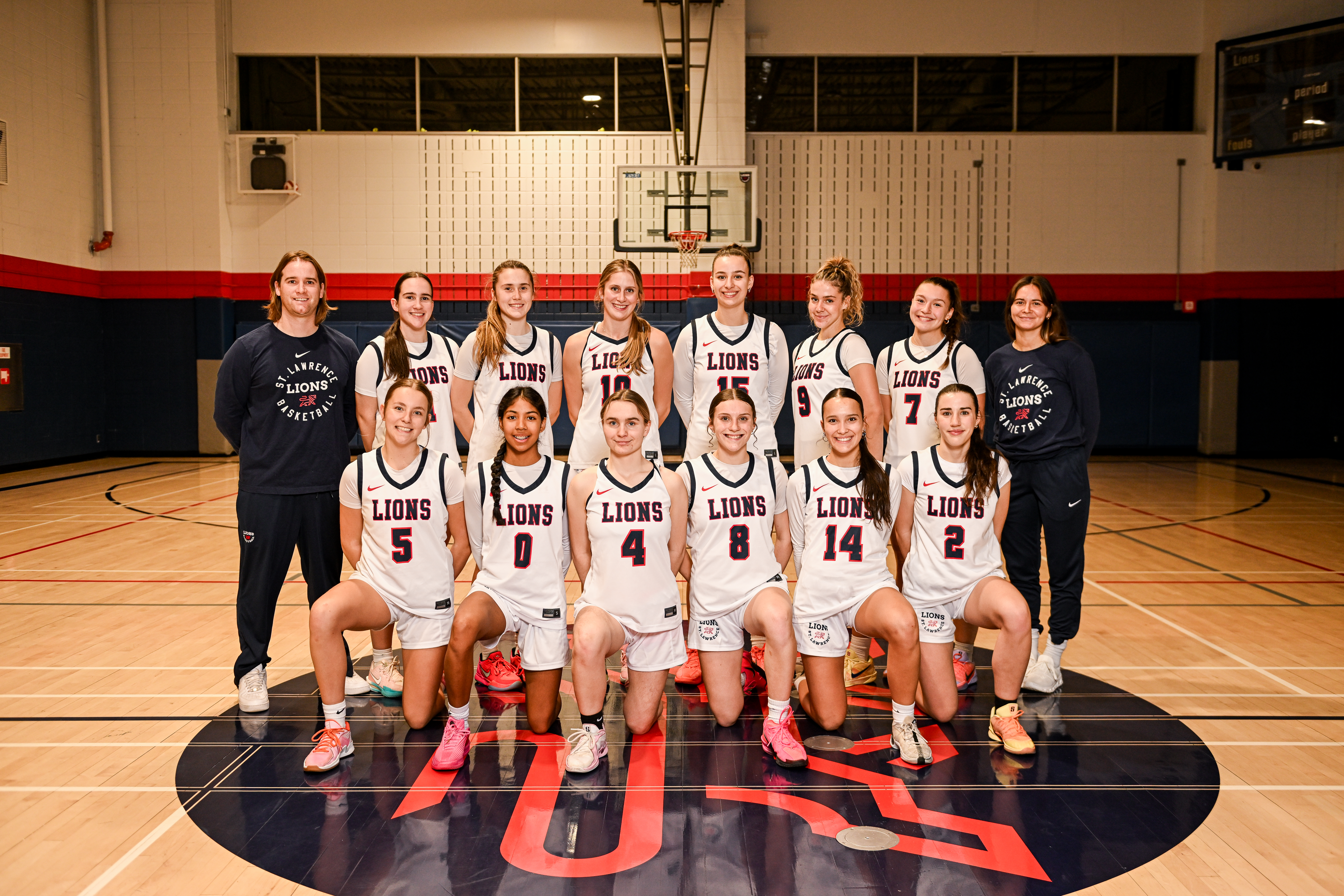 The D2 women basketball team taking a group picture